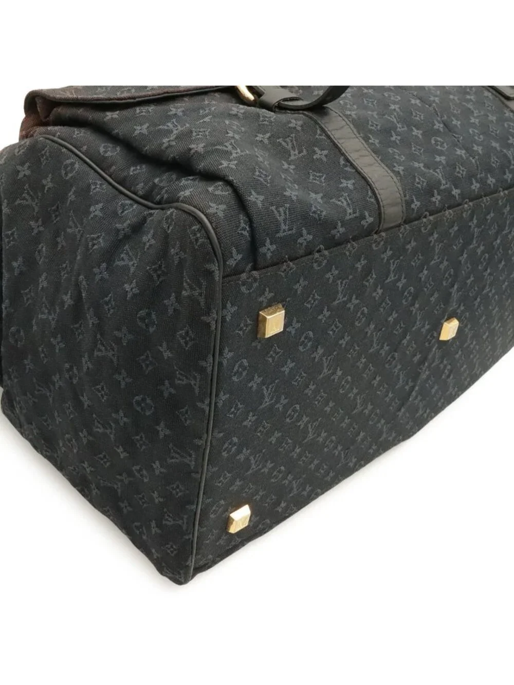 Louis Vuitton Monogram Mini Louise Boston Bag Canvas Blue
